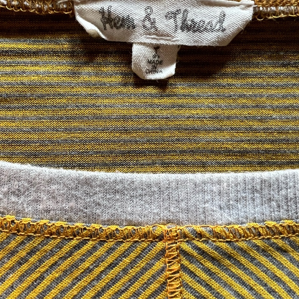 ❤️ Mustard and gray mini striped super soft tunic! - Picture 5 of 5